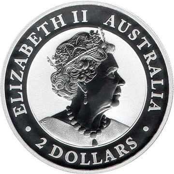 2 Dollars – Elizabeth II (6th Portrait – Hand of Faith Nugget; High Relief)