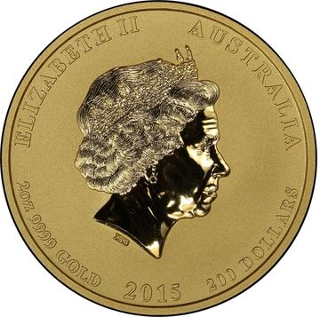 2015 200 Dollars – Elizabeth II (4th Portrait – Year of the Goat – Gold Bullion Coin)