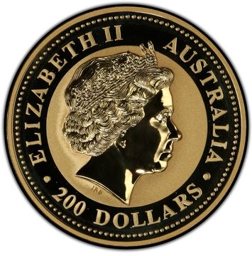 2006 200 Dollars – Elizabeth II (4th Portrait – Year of the Dog – Gold Bullion Coin)
