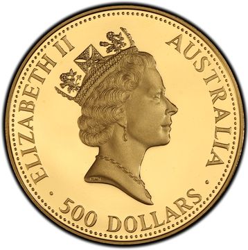 1991 500 Dollars – Elizabeth II (3rd Portrait – Australian Nugget – Gold Bullion Coin)