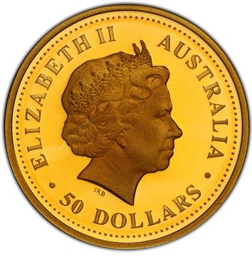 2008 50 Dollars – Elizabeth II (4th Portrait – Brolga – Gold Bullion Coin)