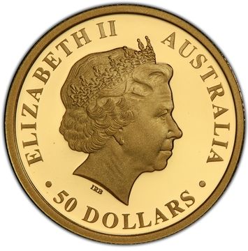 2013 50 Dollars – Elizabeth II (4th Portrait – Kangaroo – Gold Bullion Coin)