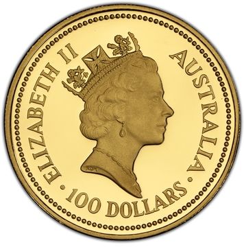 1988 100 Dollars – Elizabeth II (3rd Portrait – Australian Nugget – Gold Bullion Coin)