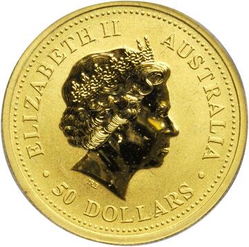 2002 50 Dollars – Elizabeth II (4th Portrait – Kangaroo – Gold Bullion Coin)