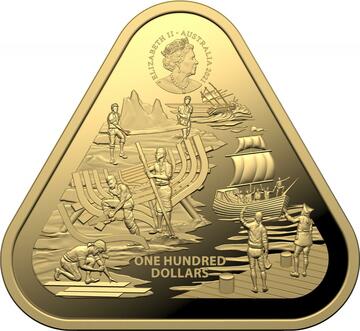 2021 100 Dollars – Elizabeth II (6th Portrait – Shipwreck Zeewijk)