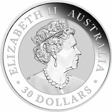 30 Dollars – Elizabeth II (6th Portrait – Australian Kookaburra)