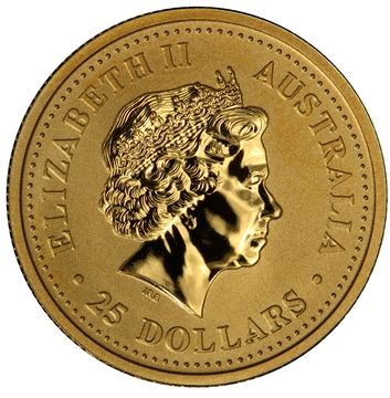 2002-2003 25 Dollars – Elizabeth II (4th Portrait – Kangaroo – Gold Bullion Coin)