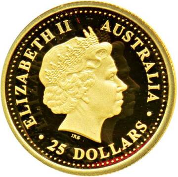 2004-2005 25 Dollars – Elizabeth II (4th Portrait – Kangaroo – Gold Bullion Coin)