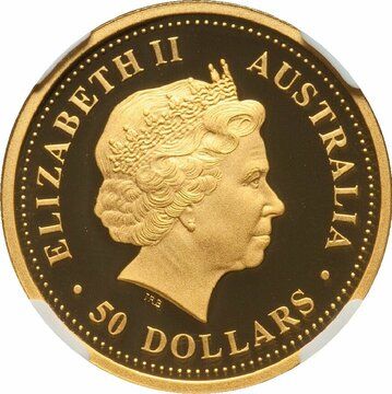 2005-2006 50 Dollars – Elizabeth II (4th Portrait – Kangaroo – Gold Bullion Coin)
