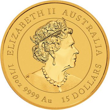 2023 15 Dollars – Elizabeth II (6th Portrait; Posthumous – Year of the Rabbit – Gold Bullion)