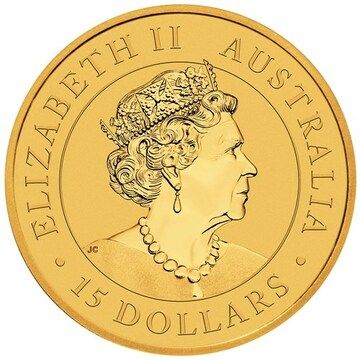 2023 15 Dollars – Elizabeth II (6th Portrait; Posthumous – Australian Kookaburra – Gold Bullion)