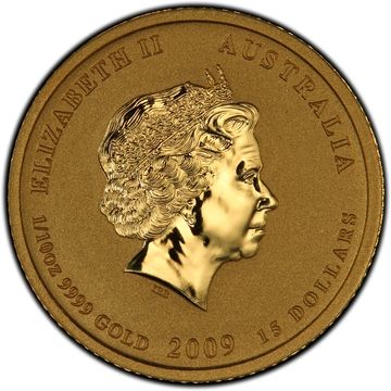 2009 15 Dollars – Elizabeth II (4th Portrait – Year of the Ox – Gold Bullion Coin)