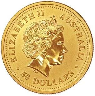 2006 50 Dollars – Elizabeth II (4th Portrait – Year of the Dog – Gold Bullion Coin)