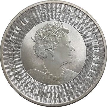 1 Dollar – Elizabeth II (6th Portrait; In the name of – Australian Kangaroo – Bullion Coin)