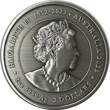 2 Dollars – Elizabeth II (6th Portrait; In the name of – Ningaloo Eclipse 2023)