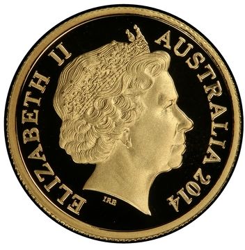 2014 10 Dollars – Elizabeth II (4th Portrait – A Voyage to Terra Australis – Gold Proof)