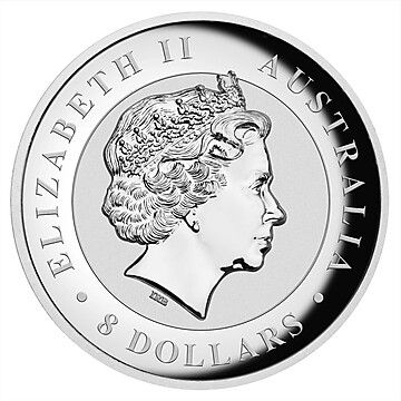 8 Dollars – Elizabeth II (4th Portrait – Wedge-tailed Eagle – Silver Proof; High Relief)