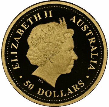 2007 50 Dollars – Elizabeth II (4th Portrait – Common Wombat; Gold Bullion Proof)