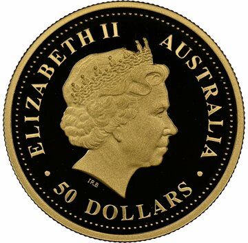 2007 50 Dollars – Elizabeth II (4th Portrait – Tasmanian Devil; Gold Bullion Proof)