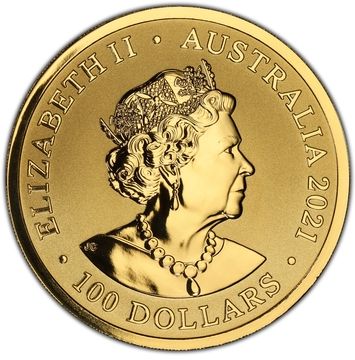 2021 100 Dollars – Elizabeth II (6th Portrait – Cheetah – Gold Bullion Coin)