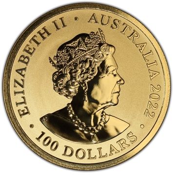 2022 100 Dollars – Elizabeth II (6th Portrait – Desert Scorpion – Gold Bullion Coin)