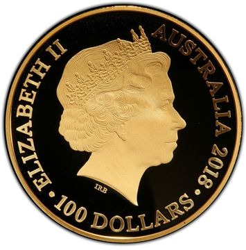 2018 100 Dollars – Elizabeth II (4th Portrait – 1626 Map Of The World)