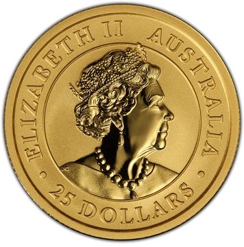 2022 25 Dollars – Elizabeth II (6th Portrait – Kangaroo – Gold Bullion Coin)