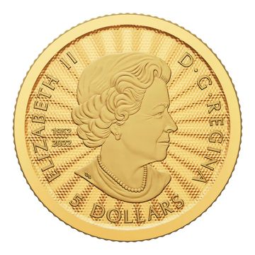 2023 5 Dollars (In the name of Elizabeth II; The Majestic Polar Bear and Cubs; Gold)