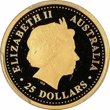 2006 25 Dollars – Elizabeth II (4th Portrait – Year of the Dog – Gold Proof Coin)