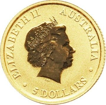 2010 5 Dollars – Elizabeth II (4th Portrait – Kangaroo – Gold Bullion Coin)