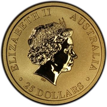 2011 25 Dollars – Elizabeth II (4th Portrait – Kangaroo – Gold Bullion Coin)