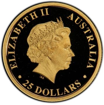 2018 25 Dollars – Elizabeth II (4th Portrait – Kangaroo – Gold Bullion Coin)