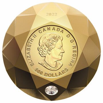 2022 500 Dollars – Elizabeth II (Diamond-shaped; round diamond)