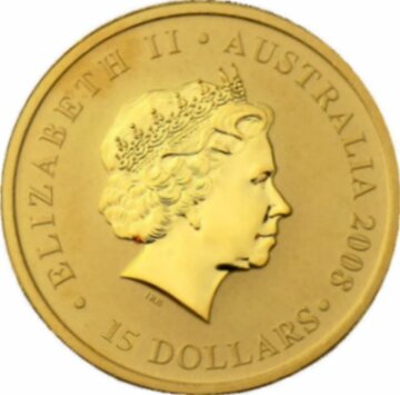 2008 15 Dollars – Elizabeth II (4th Portrait – Kangaroo – Gold Bullion Coin)