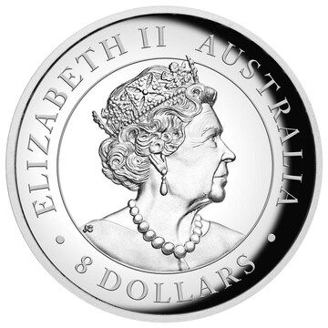 8 Dollars – Elizabeth II (6th Portrait – Australian Wedge-Tailed Eagle – Silver Proof)