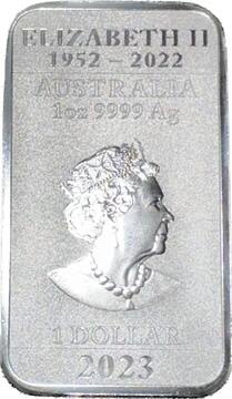 1 Dollar – Elizabeth II (6th Portrait; In the name of – Chinese Dragon Bullion Bar)