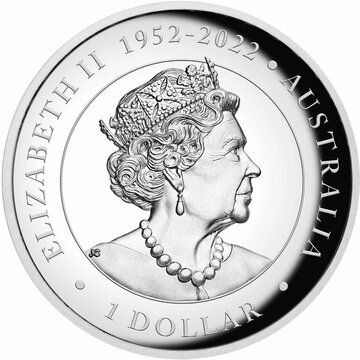 1 Dollar – Elizabeth II (6th Portrait; In the name of – Kangaroo – Silver Proof Coloured – High Relief)