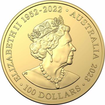 2023 100 Dollars – Elizabeth II (6th Portrait; In the name of – Humpback Whale; Gold Bullion)