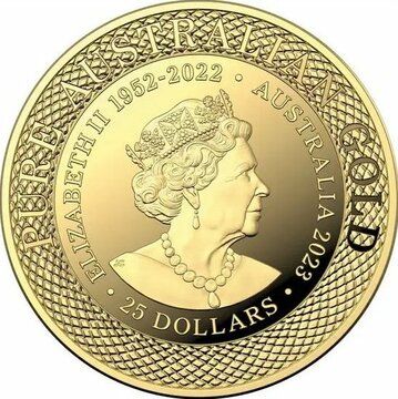 2023 25 Dollars – Elizabeth II (6th Portrait; In the name of – 170th Anniversary – Port Phillip Patterns; 2 Sovereigns)