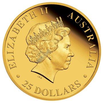 2014 25 Dollars – Elizabeth II (4th Portrait – Koala – Gold Coin)