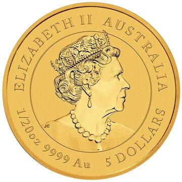 2023 5 Dollars – Elizabeth II (6th Portrait; Posthumous – Year of the Rabbit – Gold Bullion)