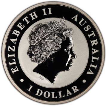 1 Dollar – Elizabeth II (4th Portrait – Australian Kookaburra Coloured)