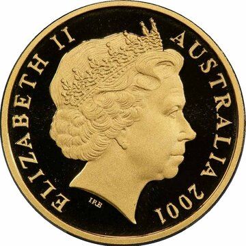 2001 1 Dollar – Elizabeth II (4th Portrait – Centenary of Federation; Gold Proof)