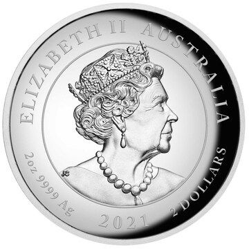 2 Dollars – Elizabeth II (6th Portrait – Chinese Myths and Legends – Silver – Dragon)