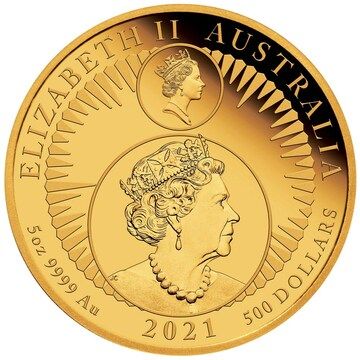 2021 500 Dollars – Elizabeth II (6th Portrait – Australian Nugget – Gold Coin)