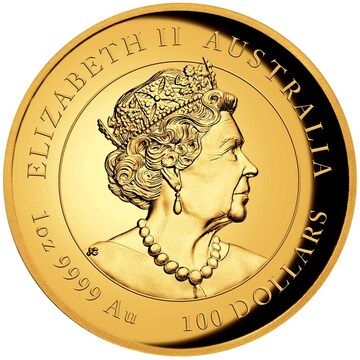 2022 100 Dollars – Elizabeth II (6th Portrait – Year of the Tiger – Gold Proof High Relief)