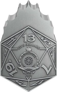 2024 5 Dollars – Charles III (Red Dragon D20)