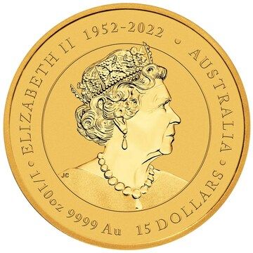 2024 15 Dollars – Elizabeth II (6th Portrait; In the name of – Year of the Dragon – Gold Coin)