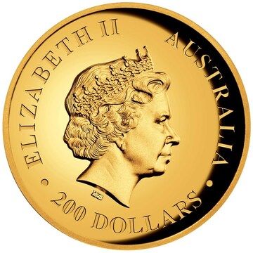 2018 200 Dollars – Elizabeth II (4th Portrait – Koala – Gold Proof High Relief)