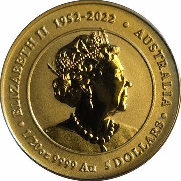 2024 5 Dollars – Elizabeth II (6th Portrait; In the name of – Year of the Dragon – Gold Coin)
